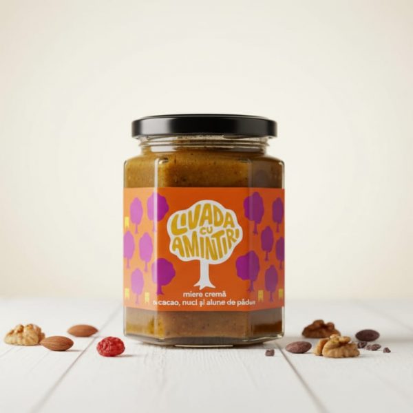 Miere Crema Cacao, Nuci & Alune de Padure